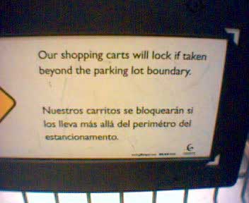 Shopping Cart Sign