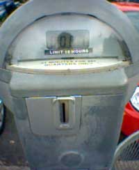 Meter with one minute on it